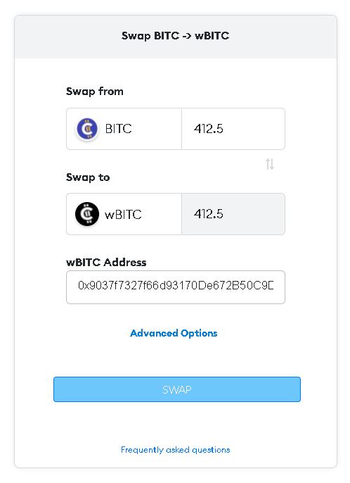 Wrap BitCash page