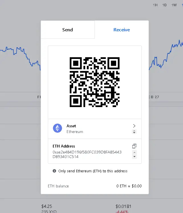 Coinbase Deposit Ethereum (ETH)