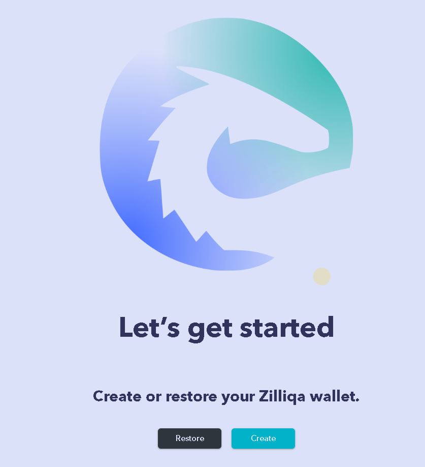 ZilPay create wallet