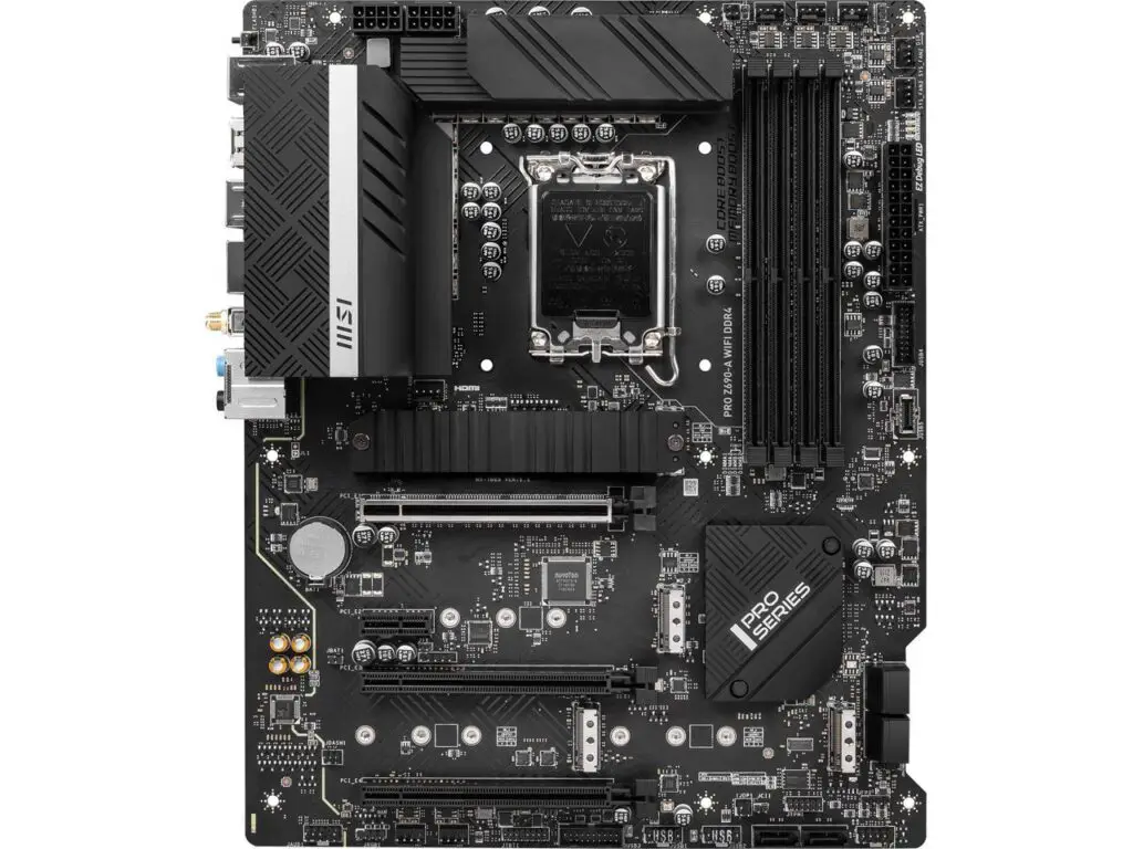 MSI PRO Z690-A WIFI DDR4 TOP VIEW