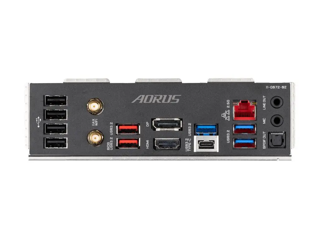 Aorus Z690 Elite Ax DDR4 I/O Ports