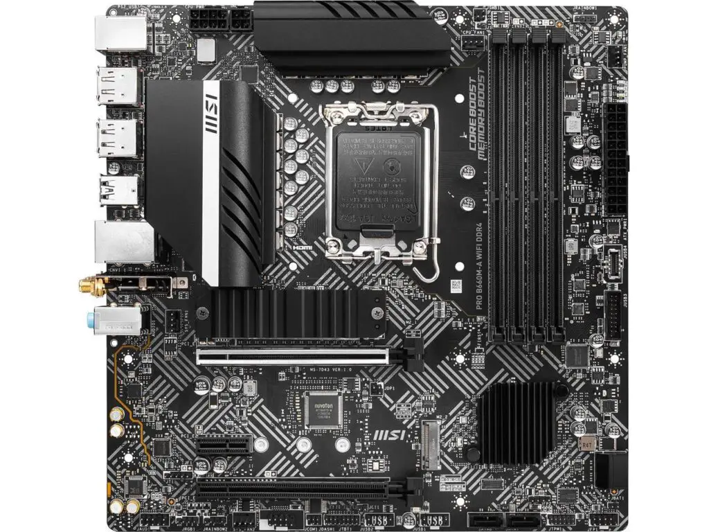 Micro-ATX form-factor Motherboard | MSI PRO b660m-a wifi