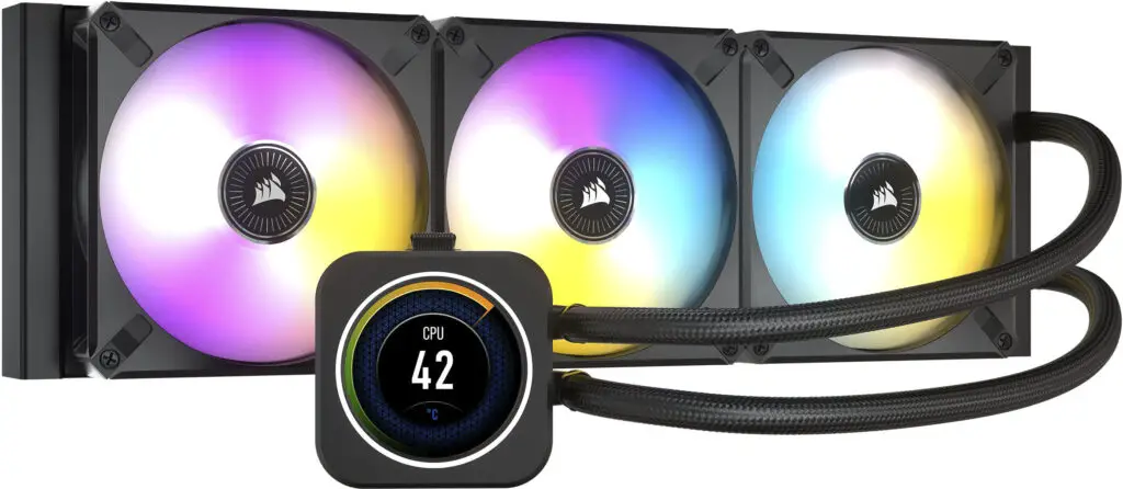 Corsair iCUE H150i Elite AIO Liquid cooler with screen