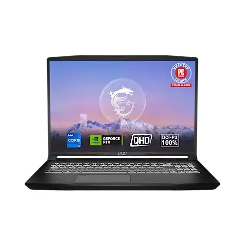 MSI Creator M16 16" 60Hz QHD+ Content Creation Laptop: 13th Gen Intel Core i7, RTX 4060, 32GB DDR5, 1TB NVMe SSD, 180-Degree Lay-Flat, USB 3.2 Type C, HDMI, Win 11 Home: Black B13VF-453US